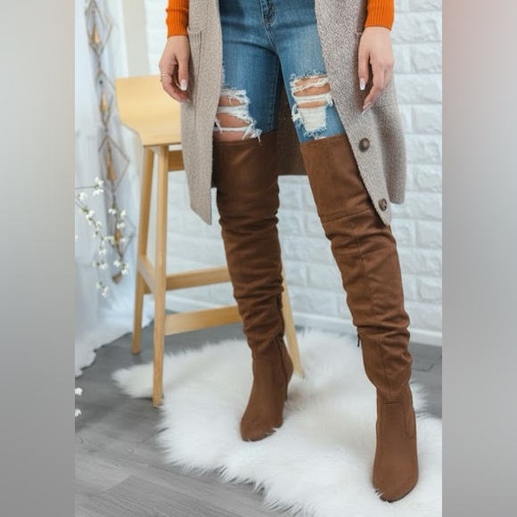 Brown Over-the-Knee Boots - Picture 2 of 3